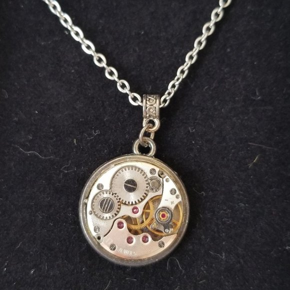 HRLMS Creations Jewelry - Steam Punk Artisan Necklace Watch Parts